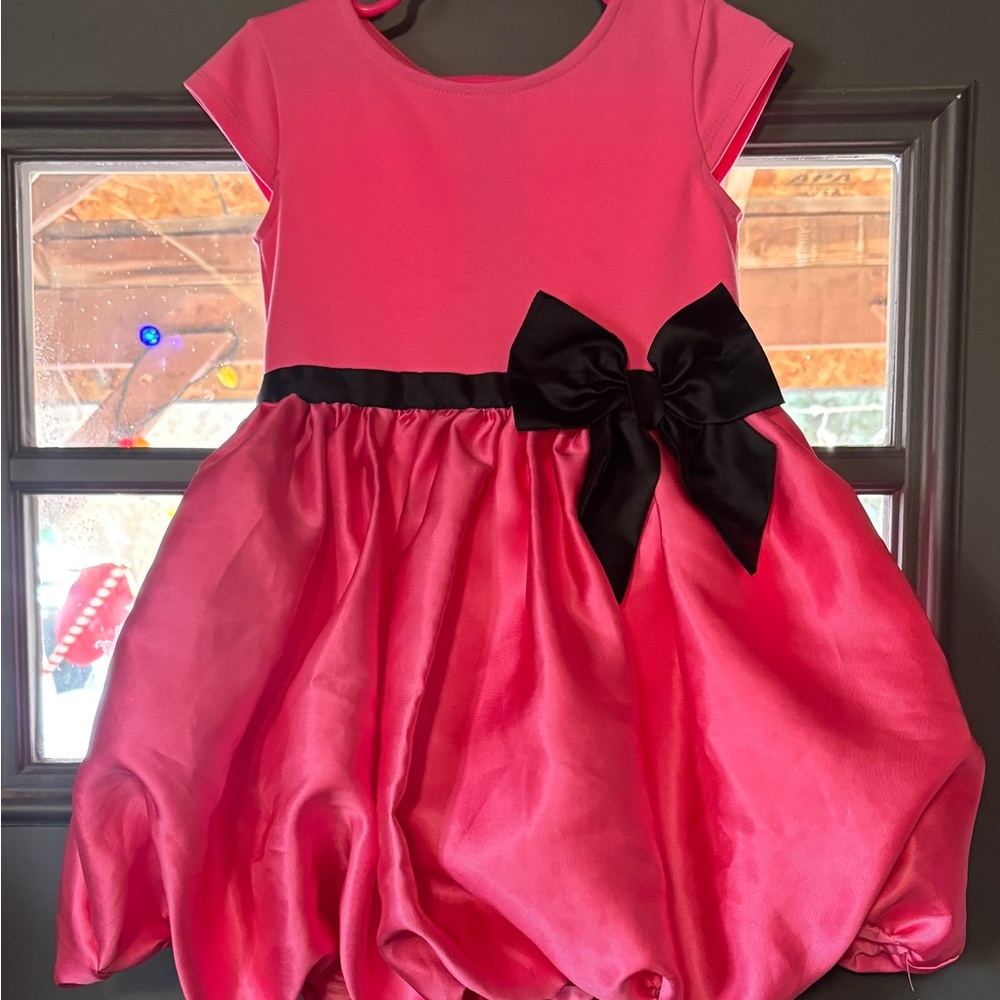 H&M Vibrant Pink Dress with Black Bow